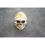 Silver skull ring