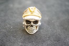 Silver skull ring