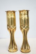 Pair WWI shell trench art