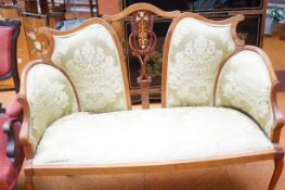 Edwardian 2 seater salon chair