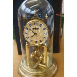 Anniversary clock with glass dome