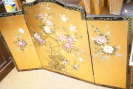 Chinese style lacquered fire screen 125 cm wide