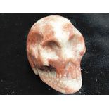 Sunstone hand carved skull