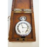 Wooden pocket watch box & pocket watch