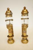 Pair of JWP wall lanterns -Crack to 1 glass