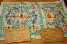2x Samuel crompton centenary handkerchiefs 1927 wi