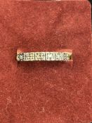 9ct Gold half eternity ring set with diamonds Size