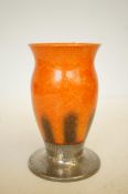 Liberty tudric Lancastrian vase (chip to rim)