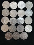 Collection of collectable 50p coins - 9.50GBP in f