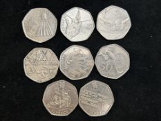 Collection of Olympic 50p coins - 4GBP in face val