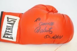 Roberto Duran signed boxing glove (personalised To