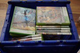 Large box of Xbox games