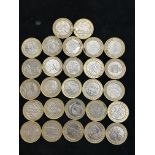 Collection of collectable 2 pound coins -54GBP in