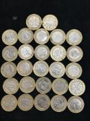 Collection of collectable 2 pound coins -54GBP in