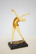 Art deco style resin figure