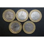 5x Collectable 2GBP coins