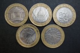 5x Collectable 2GBP coins