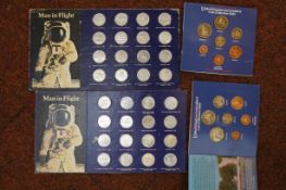 1983 coin collection x2 & 2 man in flight coin col