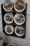 7 Eddie Stobart cabinet plates with rack