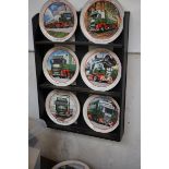 7 Eddie Stobart cabinet plates with rack