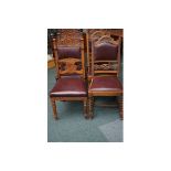 2 Sets of 4 early 20th century dining chairs