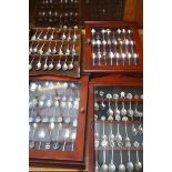 Large collection of commemorative spoons