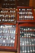 Large collection of commemorative spoons