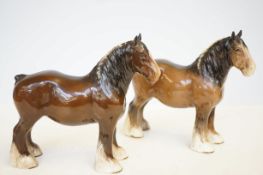 2 Beswick horses (chip to one of the ears)