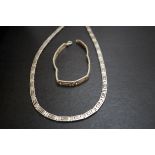Silver chain & matching bracelet Total weight 57g