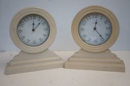 Hepworth & Son pair of mantel clocks
