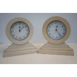 Hepworth & Son pair of mantel clocks