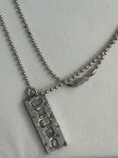 Boxed silve ingot necklace