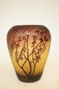 Galle style art glass vase Height 19 cm
