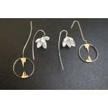 Silver earrings x2 by Pixie Wings