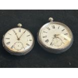 2 Silver scrap pocket watches