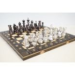 Folding chess board & pieces