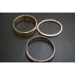 3 Silver bangles Total weight 57g