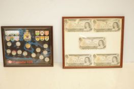 Canadian bank note collection and coin collection