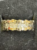 9ct gold duel colour eternity ring Size M.5