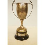 Silver bowling trophy The Harry Lomax Memorial cup