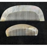 Rare Japanese kushi combs pearl shell. Rare antiqu