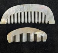 Rare Japanese kushi combs pearl shell. Rare antiqu