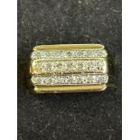 9ct gold gents ring Size P - 5.5 grams