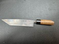 Antique Japanese Chefs knife signed ARITSUGU. Top