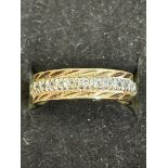 9ct gold duel colour eternity ring Size M