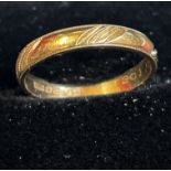 9ct gold ring Size K