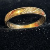 9ct gold ring Size K