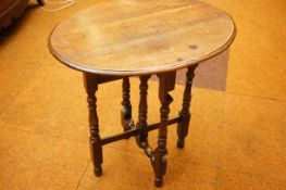 Early 20th century small gate leg folding table