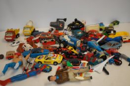 A collection of vintage toys to include Tonka, Cor