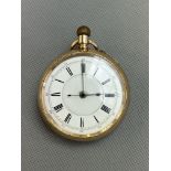 Gents gold plated pocket watch - currently ticking